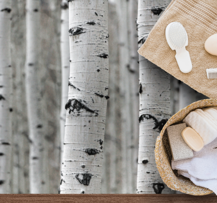 Berkenbos vinyl tapijt natuur - TenStickers