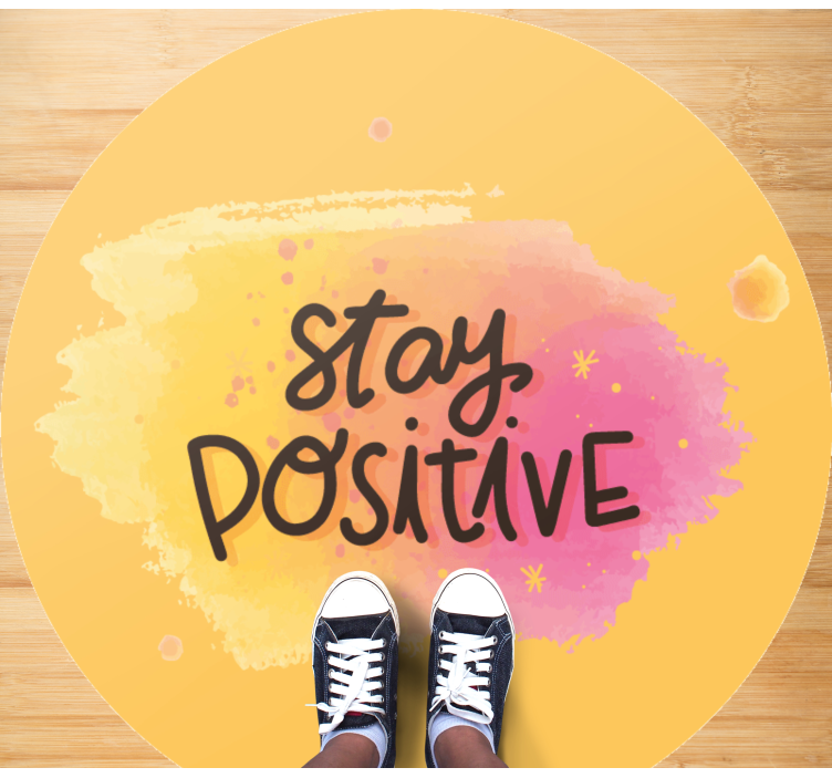 Behoud optimis vinyl tapijt zinnen en teksten - TenStickers