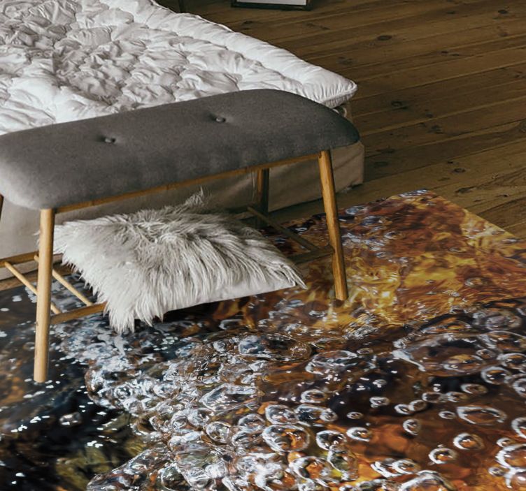 Borrelende waterstroom vinyl tapijt andere textuur - TenStickers