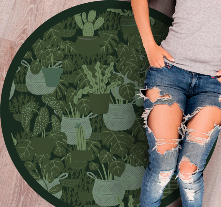 Botanische illustratie vinyl tapijt bloemen en planten - TenStickers