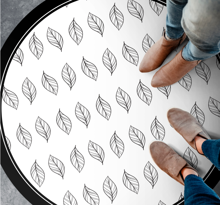 Botanische schets vinyl tapijt bloemen en planten - TenStickers