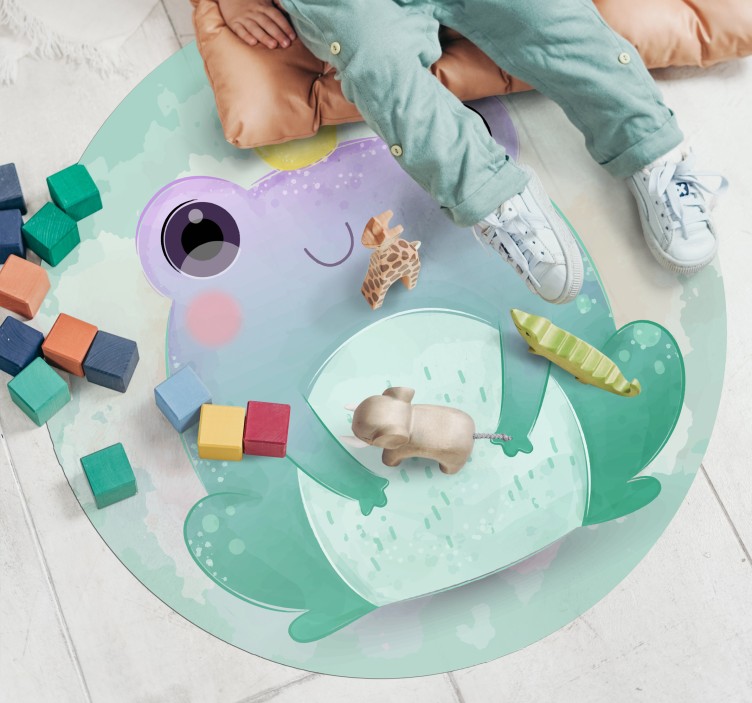 Cartoon aquatische vrienden vinyl tapijt meer kinderen - TenStickers