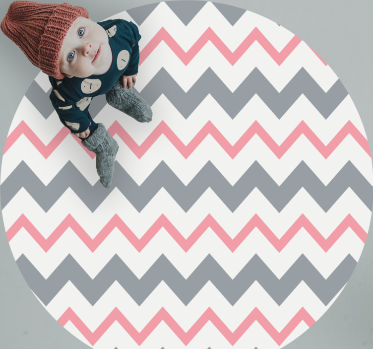 Chevron-patroonspel vinyl tapijt strepen - TenStickers