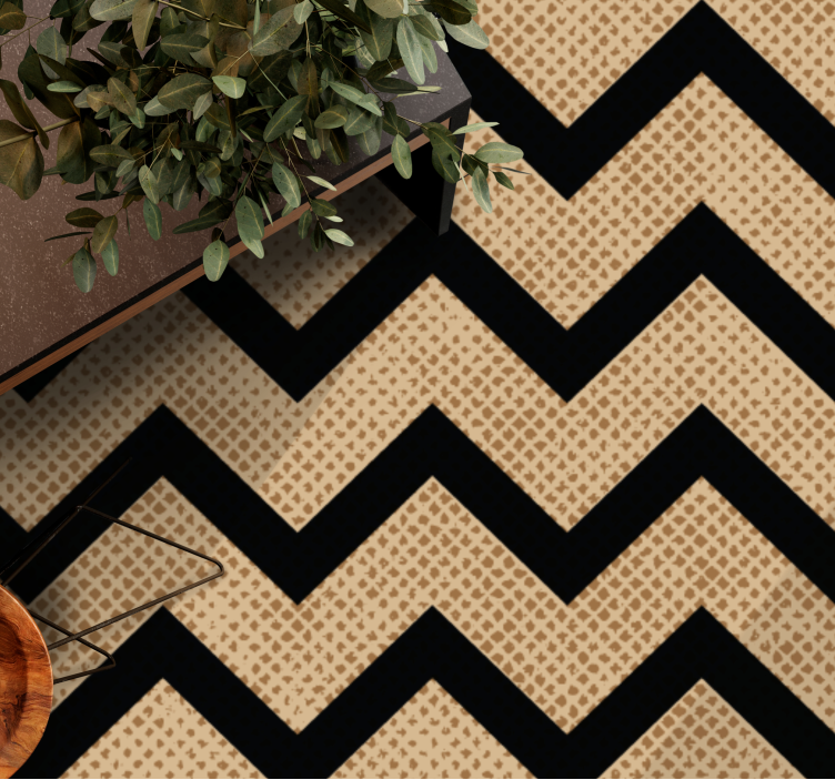 Chevron-textuur vinyl tapijt geometrisch - TenStickers