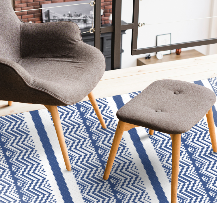 Chevronstrepenpatroon vinyl tapijt strepen - TenStickers