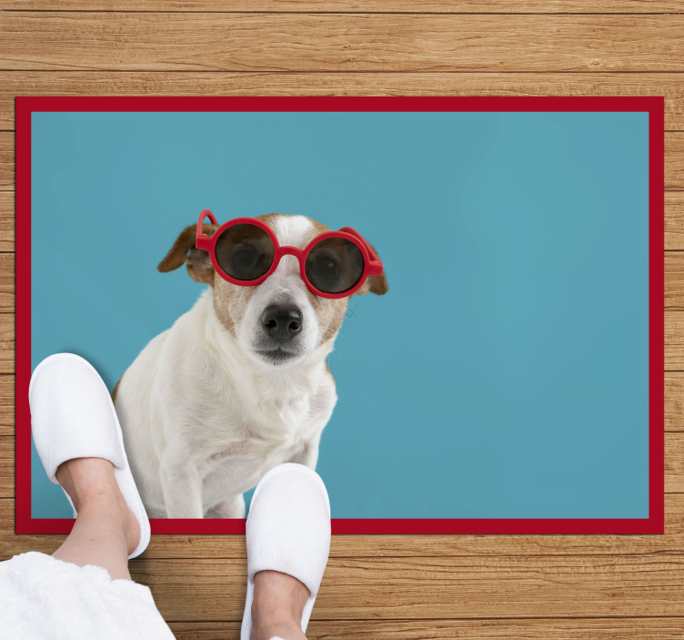 Chique hondenportret dieren vinyl tapijt - TenStickers