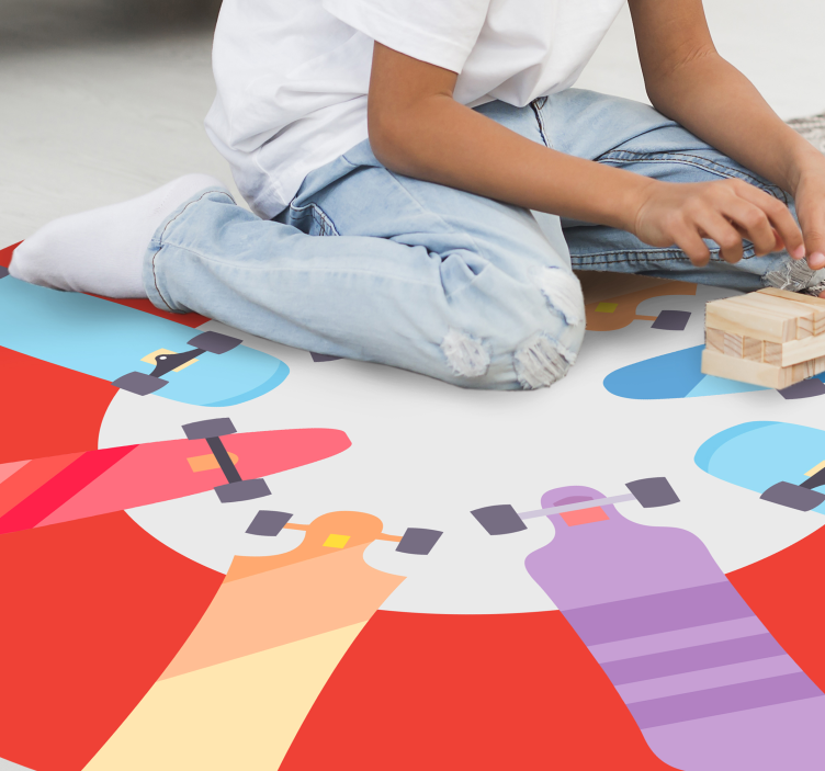 Circulair bordspel vinyl tapijt spel - TenStickers