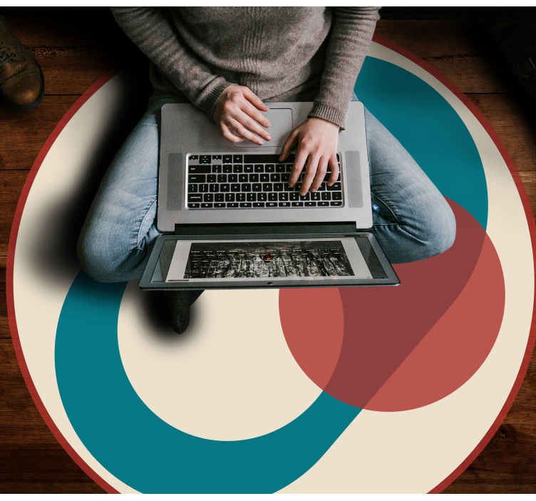 Cirkels in harmonie vinyl tapijt modern - TenStickers