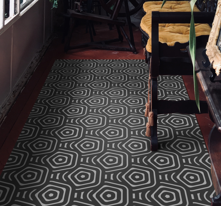 Concentrische diamanten vinyl tapijt geometrisch - TenStickers