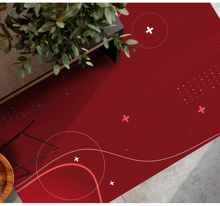 Dynamische abstracte patronen vinyl tapijt modern - TenStickers