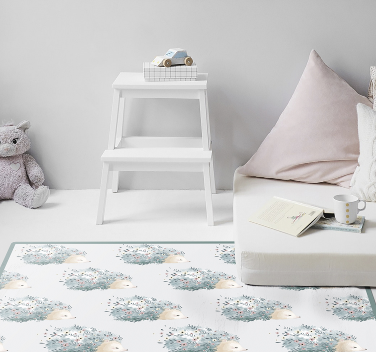 Egel bloempatronen vinyl tapijt baby - TenStickers
