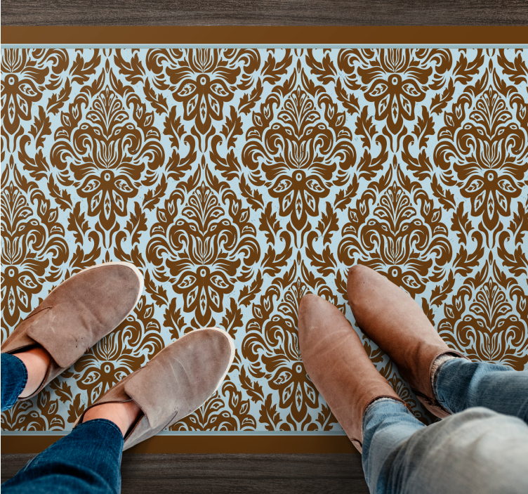 Elegant bloemstuk vinyl tapijt antiek - TenStickers