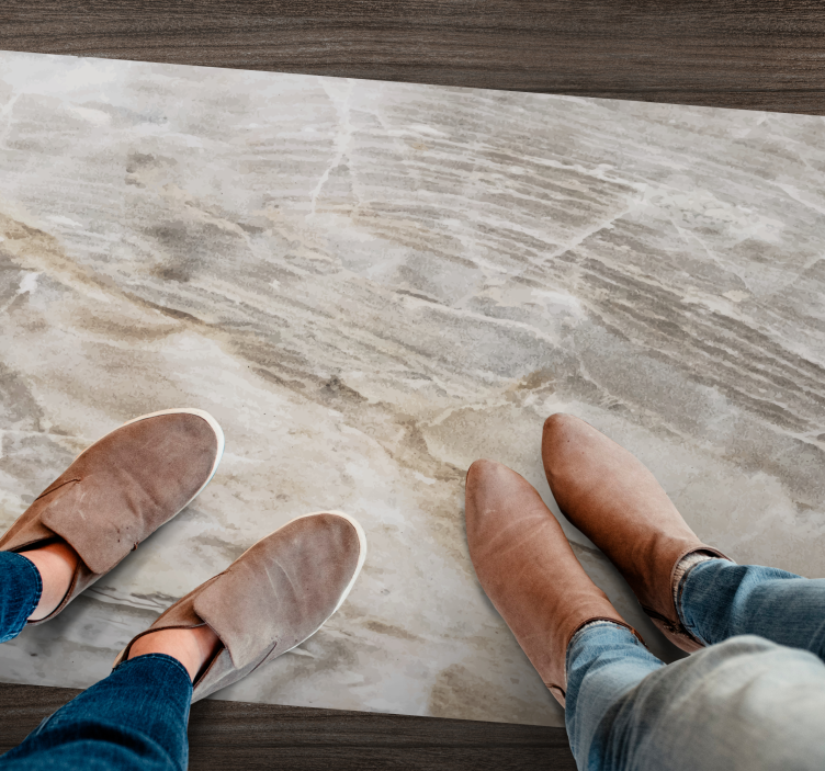 Elegante afwerking marmeren vinyl tapijt - TenStickers