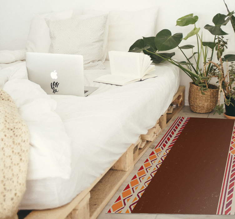 Etnische grensstructuur vinyl tapijt etnisch - TenStickers