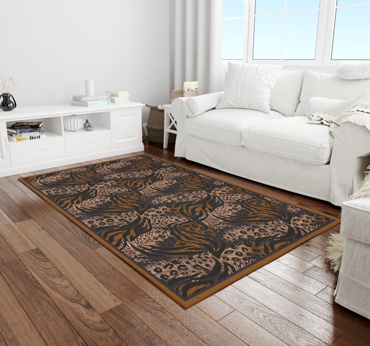 Exotisch junglemotief vinyl vloerkleed dierenprint - TenStickers