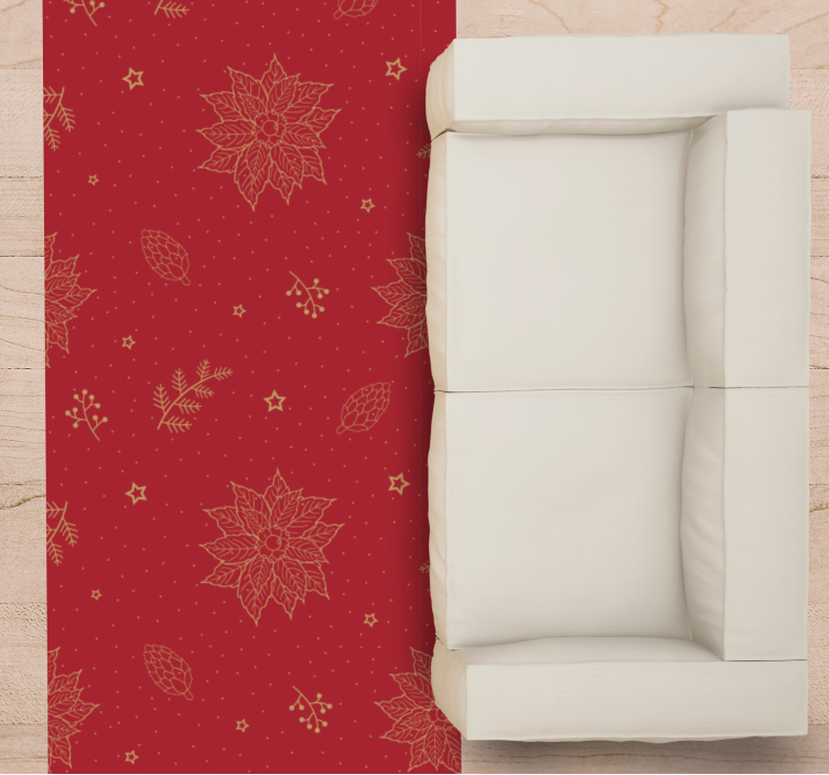 Feestelijke bloemmotieven vinyl tapijt mandala - TenStickers