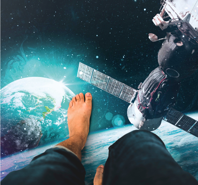 Galactische reisverkenning vinyl tapijt sterren - TenStickers