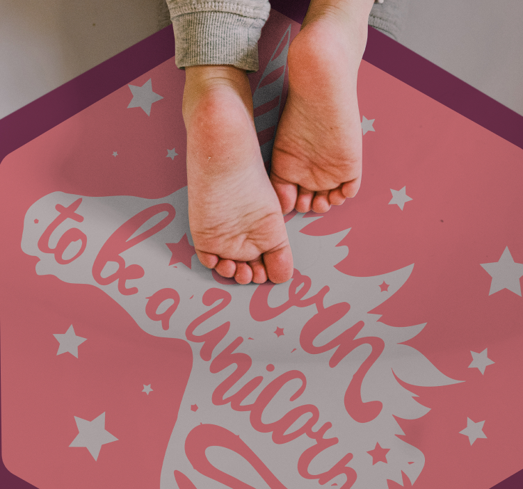 Geboren eenhoorn vinyl tapijt baby - TenStickers