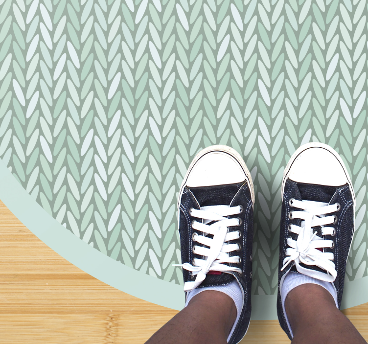 Gedraaid strepenpatroon vinyl tapijt strepen - TenStickers