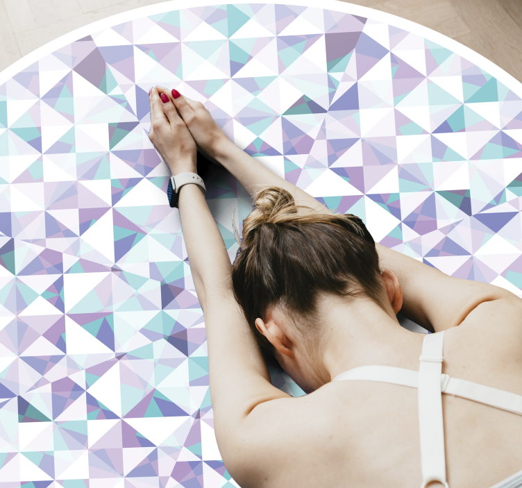 Geometrische caleidoscoop vinyl tapijt geometrisch - TenStickers