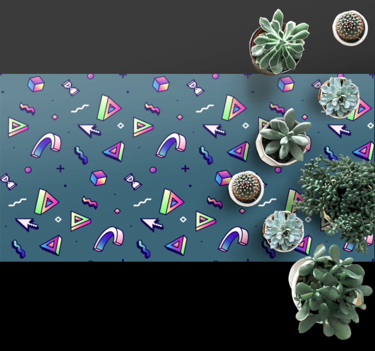 Geometrische kleurenspatten vinyl tapijt textuur - TenStickers