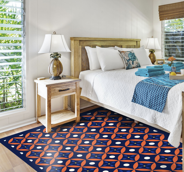 Geometrisch motief display vinyl tapijt geometrisch - TenStickers