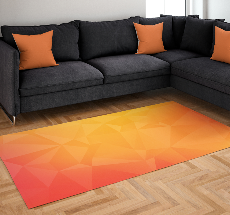 Geometrisch gradiënteffect vinyl tapijt woonkamer - TenStickers