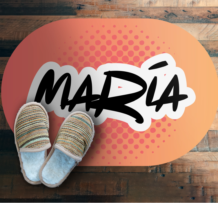 Naamontwerp vinyl tapijt met naam - TenStickers