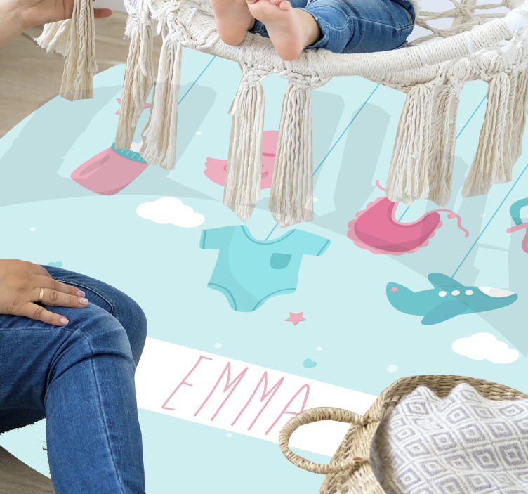 Gepersonaliseerde kinderkamer vinyl tapijt baby - TenStickers