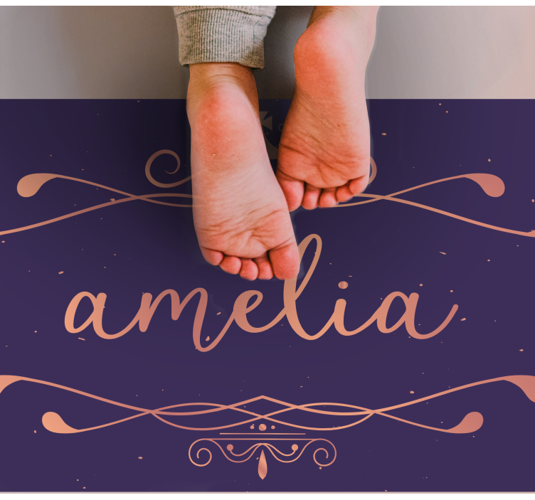 Gepersonaliseerde naammat vinyl tapijt met naam - TenStickers