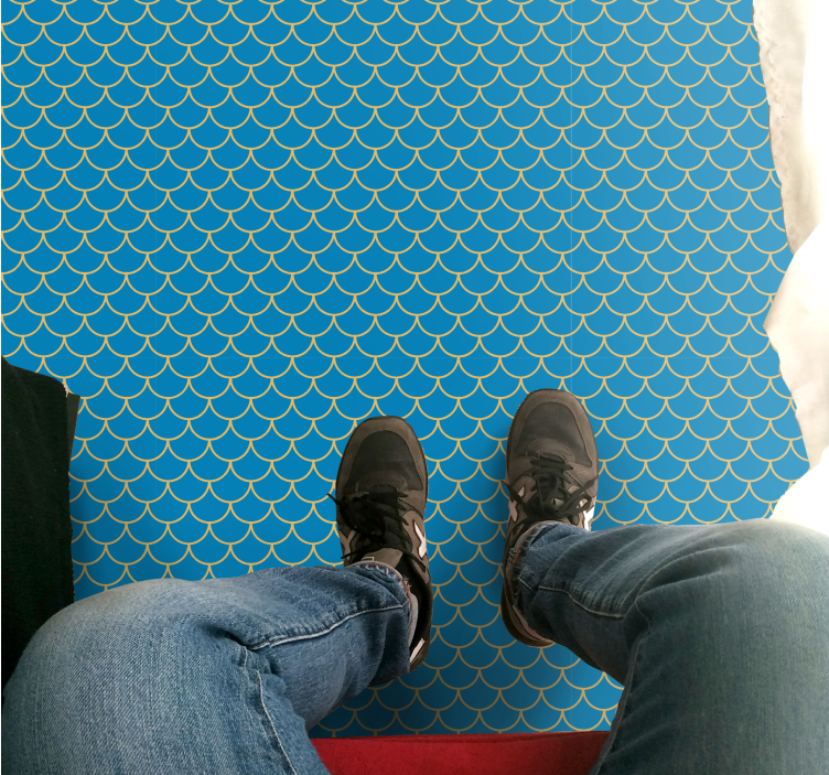 Geschulpt waterpatroon vinyl tapijt snelwegen - TenStickers