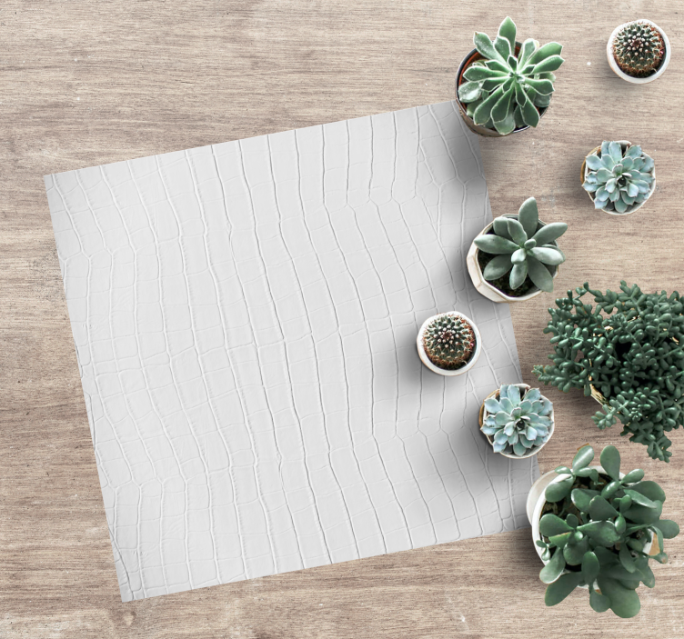 Vinyl tapijt textuur witte krokodillenhuid - TenStickers