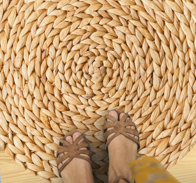 Gevlochten patroon vinyl tapijt textuur - TenStickers