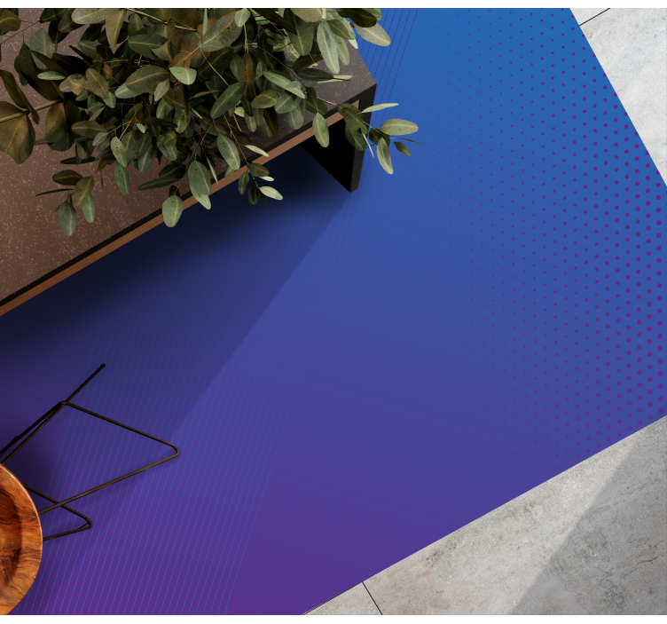 Gradiënt blauw patroon vinyl tapijt modern - TenStickers