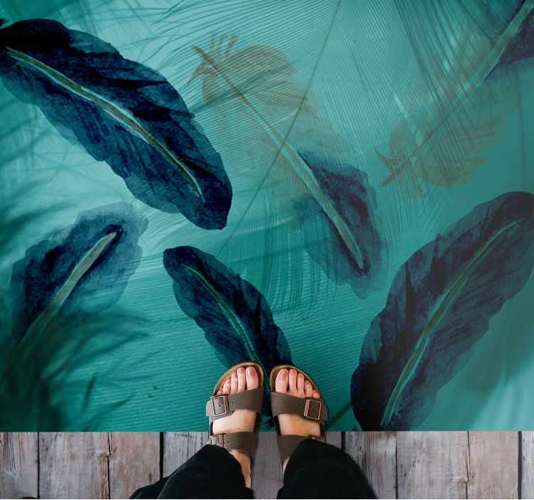 Groene tropische oase vinyl tapijt natuur - TenStickers