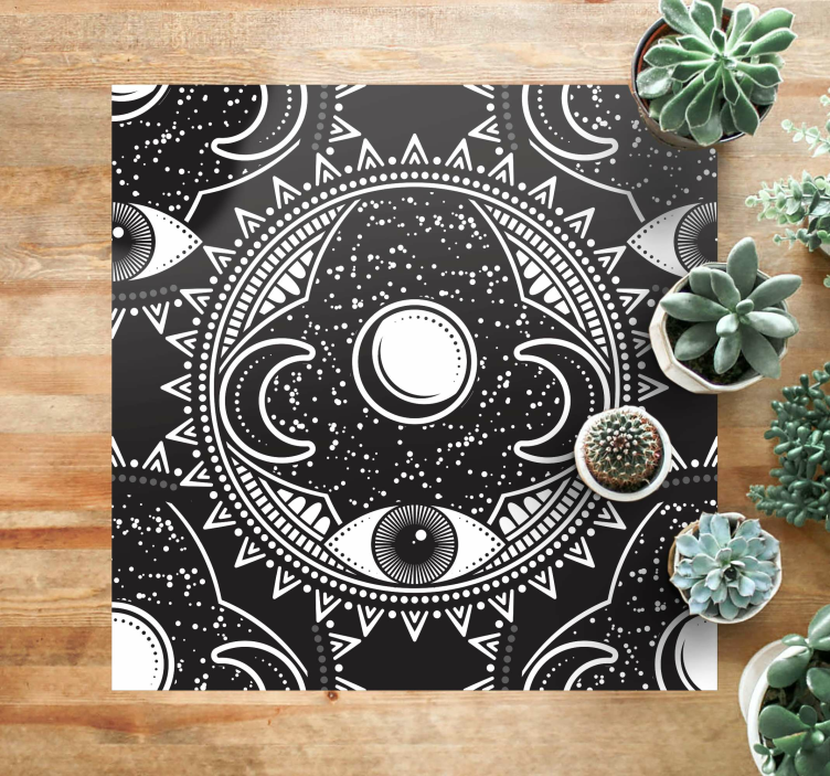 Hemels mandalapatroon vinyl tapijt mandala - TenStickers