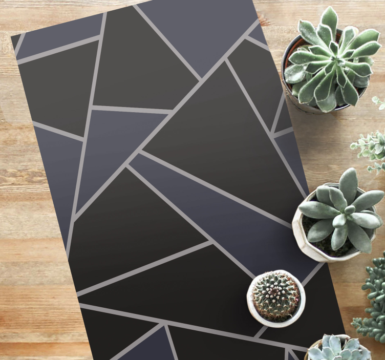 Hoekige geometrische vormen vinyl tapijt geometrisch - TenStickers