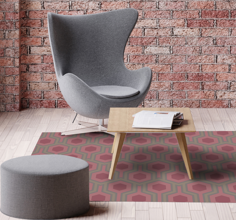 Honingraatconfiguratie vinyl tapijt geometrisch - TenStickers