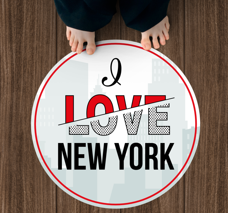 Ik hou van new york vinyl tapijt zinnen en teksten - TenStickers