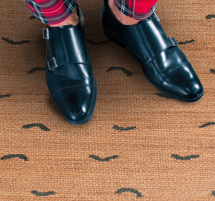 Jute beige imitatie vinyl vloerkleed dierenprint - TenStickers