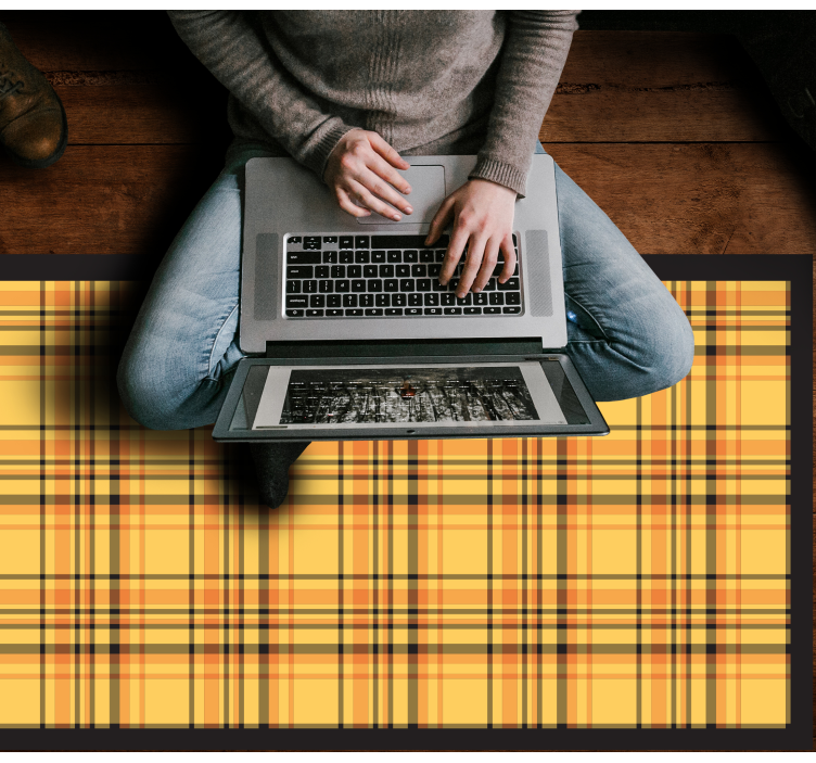 Vinyl tapijt strepen klassiek ruitpatroon - TenStickers