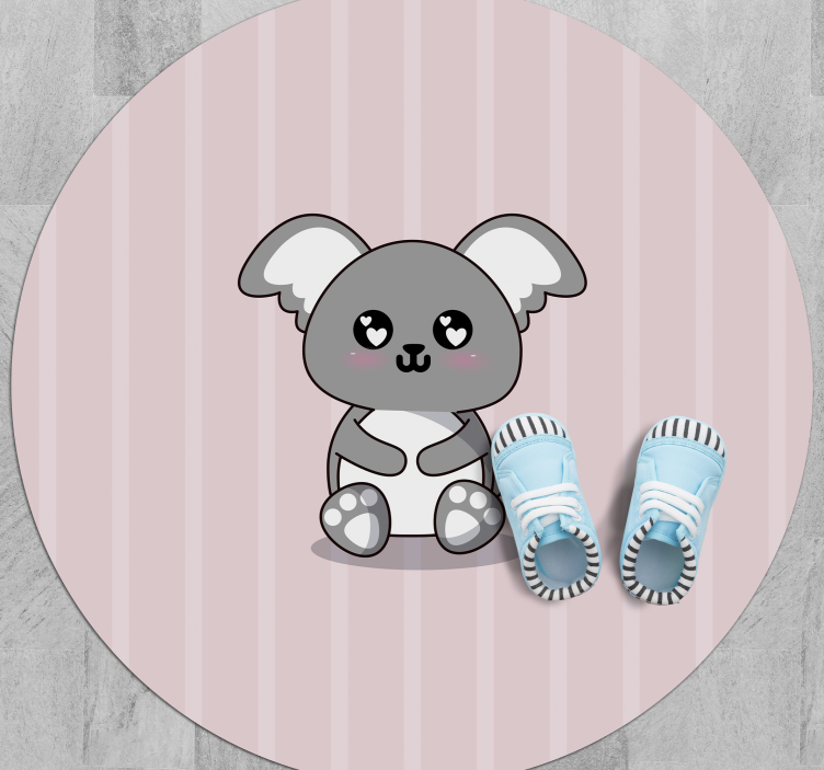 Knuffelige koala vinyl tapijt baby - TenStickers