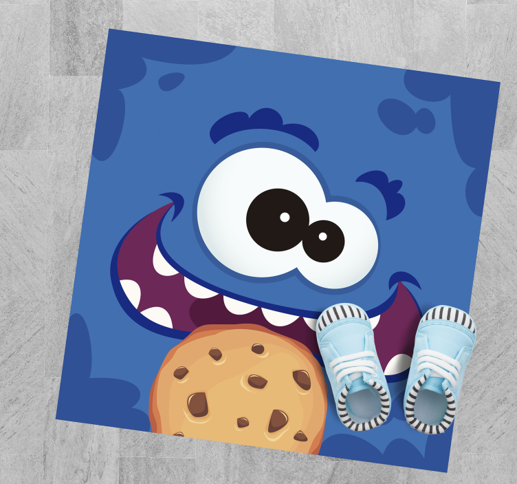 Koekjesmonster genot vinyl tapijt kind - TenStickers