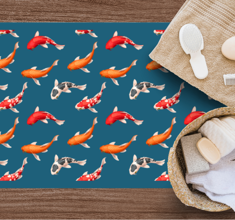 Koi vis patroon vinyl tapijt natuur - TenStickers