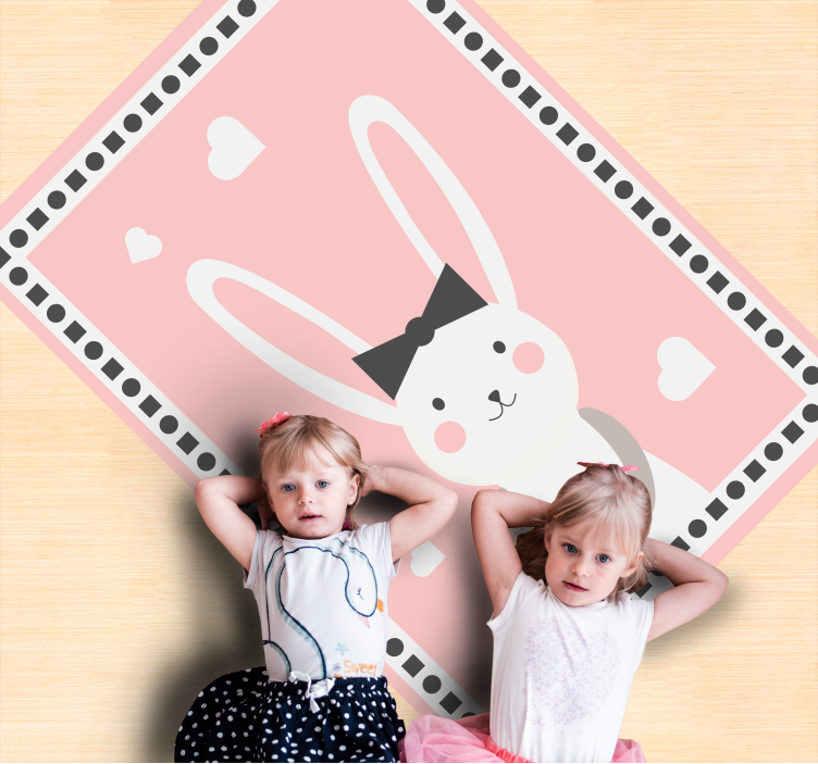 Konijntjes kinderkamer decor vinyl tapijt baby - TenStickers