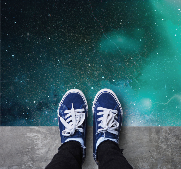 Kosmische sterrenstelselkleur vinyl tapijt sterren - TenStickers