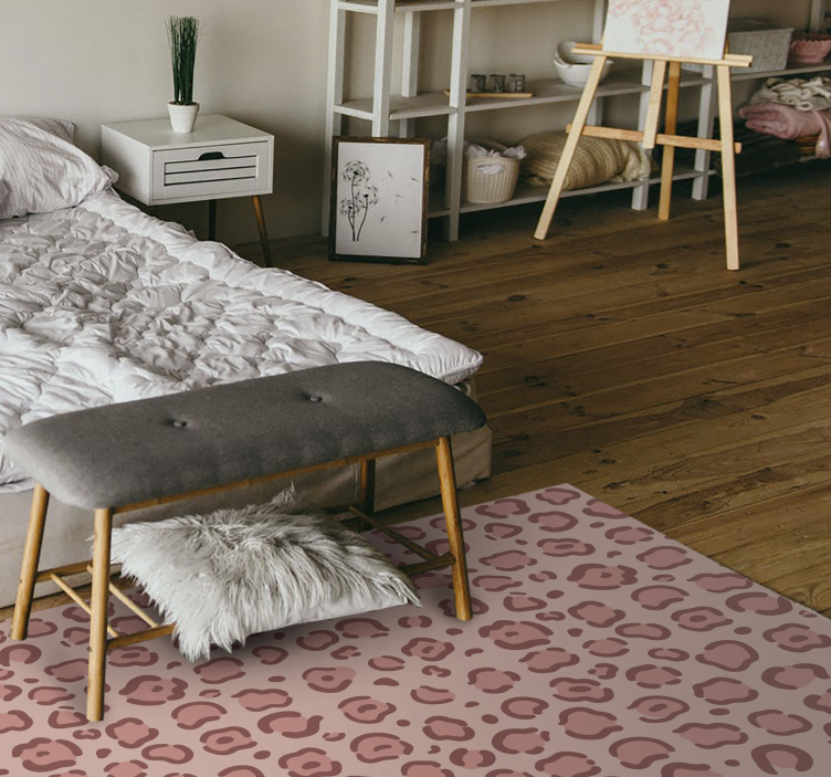 Luipaardstippen vinyl vloerkleed dierenprint - TenStickers