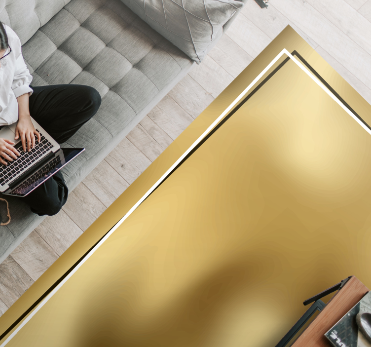 Metaalachtige glans vinyl tapijt minimalistisch - TenStickers