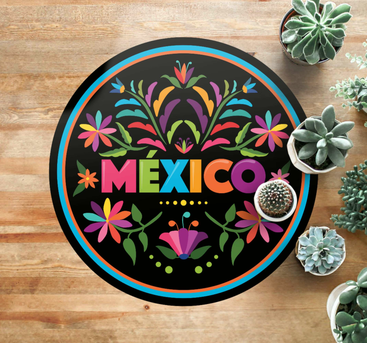 Mexicaanse folklore vinyl tapijt etnisch - TenStickers