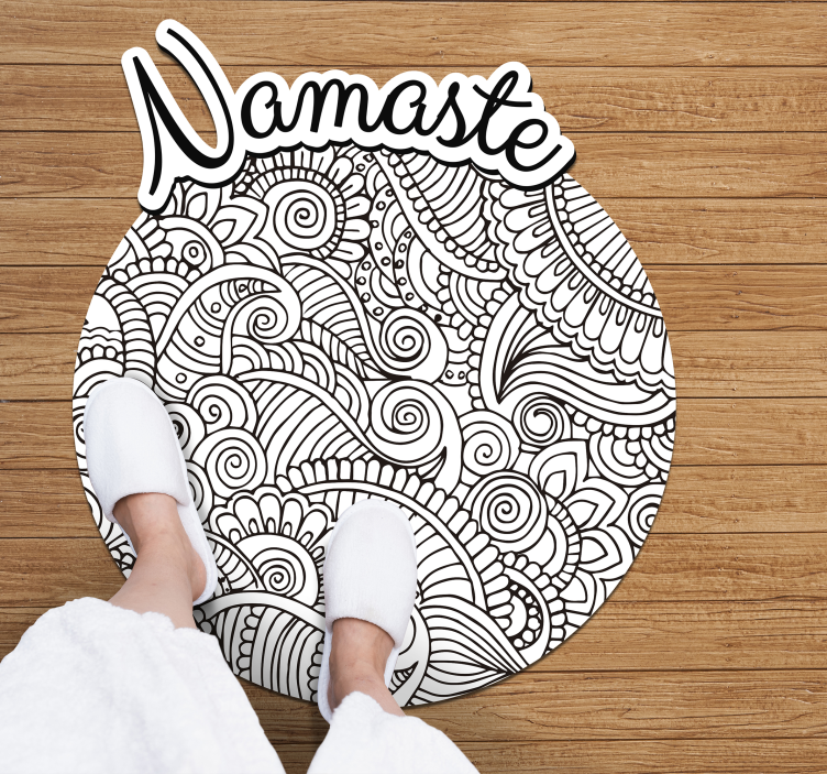Namaste-mandala vinyl tapijt mandala - TenStickers